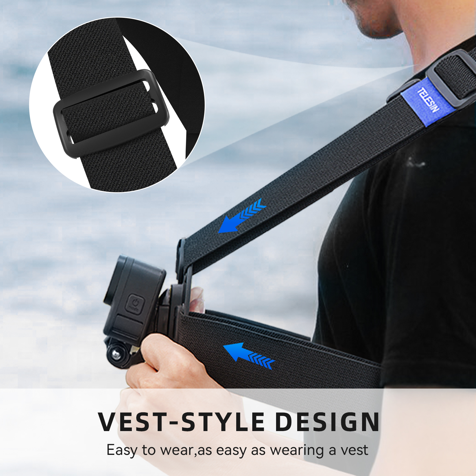 TELESIN Chest Strap Mount Wais - Drone Camera Action ulasan dan harga
