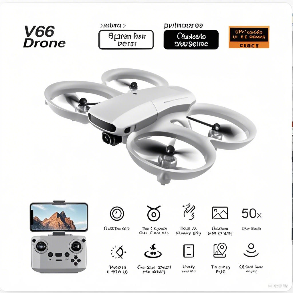 V66 Mini Remote Control Positi - Drone Camera Wide Angle ulasan dan harga