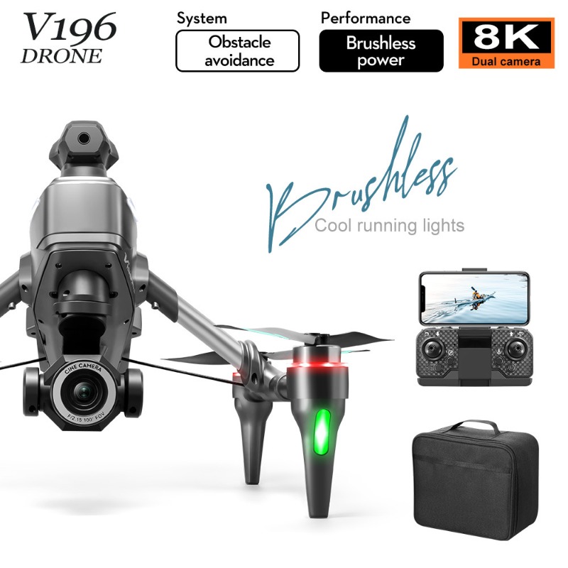 2025 V196 Automatic Obstacle A - Drone Camera 4K ulasan dan harga