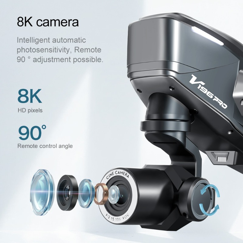 2025 V196 Automatic Obstacle A - Drone Camera 4K ulasan dan harga