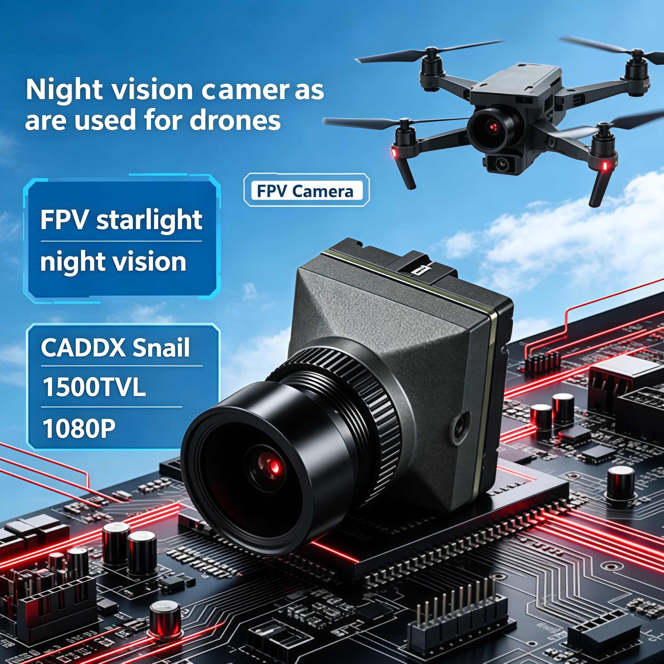 1500TVL HD CADDX Snail FPV Cam - Drone Camera Lens ulasan dan harga